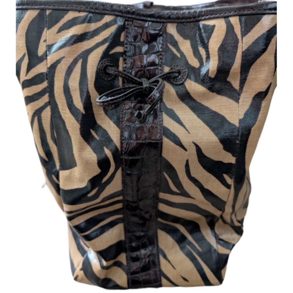 Brighton Zebra Print Tote Bag Africa Stories - Picture 4 of 15